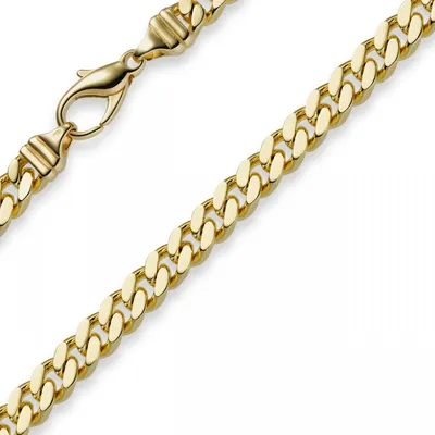 Produktbild von 6mm Panzerarmband Armband Armkette 750 Gold Gelbgold 19cm Herren Goldarmband