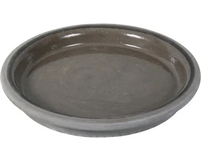Obrázek produktu pro Podmiska pod květináč terakota DISKO Ø 32cm glazovaná čedičová