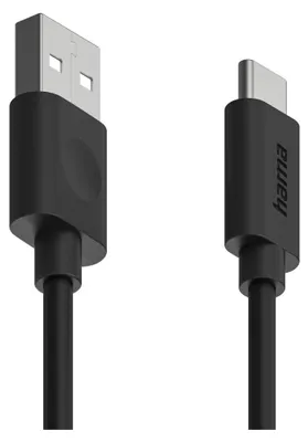 Produktbild von Hama 00086447 USB-A auf USB-C Kabel 1,2 m USB 2.0 Schwarz