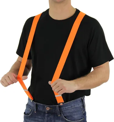 Produktbild von 80er Jahre Hosenträger neon orange Kostüm Fasching Hosen Träger