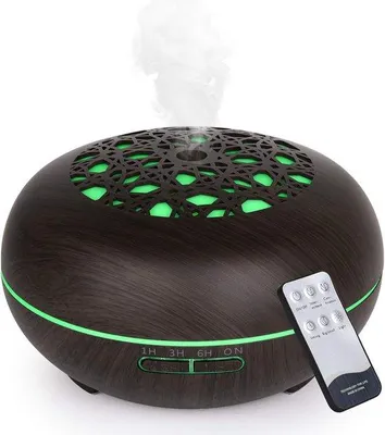 Image de Humidificateur à ultrasons avec télécommande - 550 ml, LED 7 couleurs, arrêt automatique