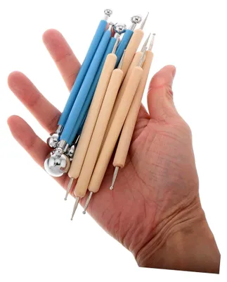 Produktbild von Modellierwerkzeuge mit Wolframstahl-Markierstift und Holzmaserungsstift für Keramikprojekte