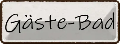 Produktbild von vianmo Blechschild 10x27 cm Gäste-Bad Geschenk