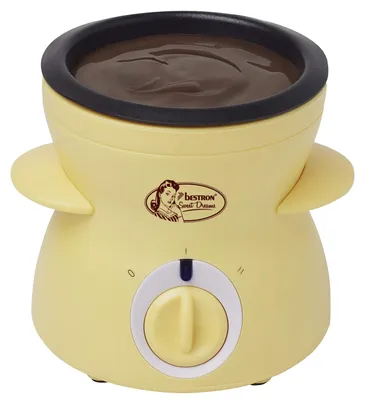 Produktbild von Bestron Schokoladen-Fondue im Retro Design, Sweet Dreams, 25 Watt, Gelb