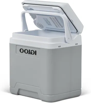 Obrázok produktu pre Elektrická chladnička – mini chladnička – chladenie na ceste – dvojité napájanie – 27 litrov – sivá farba