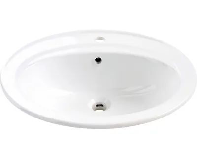 Produktbild von form&style Einbauwaschbecken MEDITA Ø 56 cm weiß glänzend