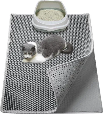 Produktbild von Famanu Toilettmatte für Katzen - absorbierend, grau