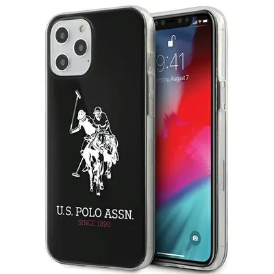 Image de Us Polo Ushcp12Ltpuhrbk Iphone12 Pro Max 6,7 Czarny/Black Shiny Big Logo