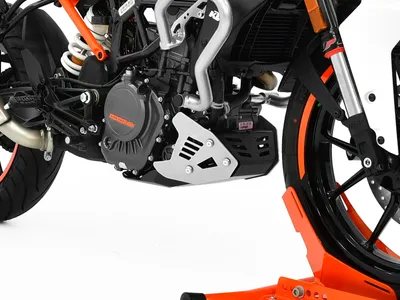 Produktbild von ZIEGER Motorschutz kompatibel mit KTM 125 Duke schwarz / silber