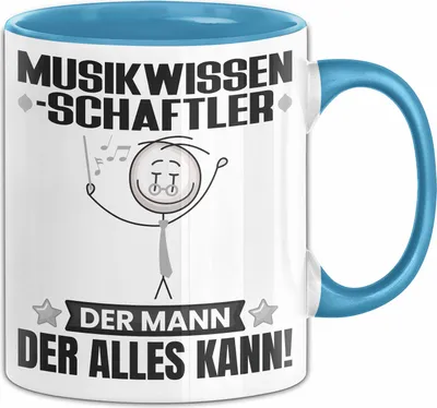 Produktbild von Musikwissenschaftler Tasse Geschenk für Musikwissenschaftler Der Mann Der Alles Kann Geschenkidee zum Geburtstag (Blau)