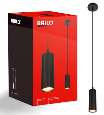 Image de Briloner Suspension LED réglable en hauteur Ø10x120 cm douille GU10 max. 9W noir - Lampe suspendue salle à manger table salon