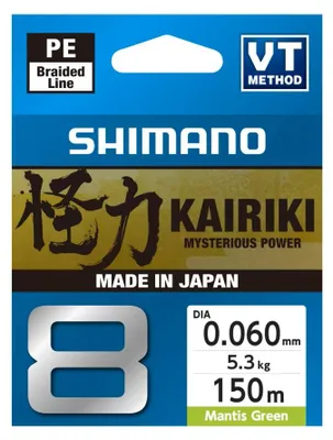 Produktbild von Geflecht Shimano Kairiki 8 0 060mm 150m 5 3kg M. Green