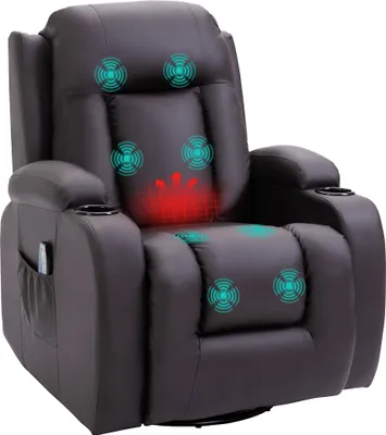 Produktbild von HOMCOM Massagesessel Fernsehsessel Relaxsessel mit Wärmefunktion, Liegefunktion