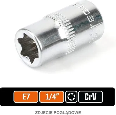 Obrázek produktu pro Nástrčný klíč 1/4" TORX E7 / TEGER