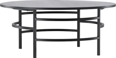 Zdjęcie produktu dla FURNLUX Stolik kawowy Copenhagen Czarny 100cm / Hauptfarbe: Schwarz / Abmessungen: 100 x 100 x 43 cm
