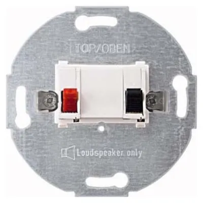 Productafbeelding van Merten luidsprekerconnector - 466919, voor 1 aansluiting, kleur: polarwit