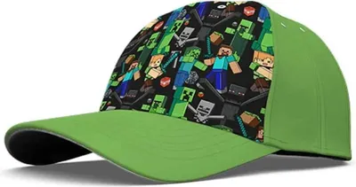 Produktbild von Minecraft Kinder Cap – Offizielle Gaming Kappe aus 100% Baumwolle, Verstellbar Schwarz