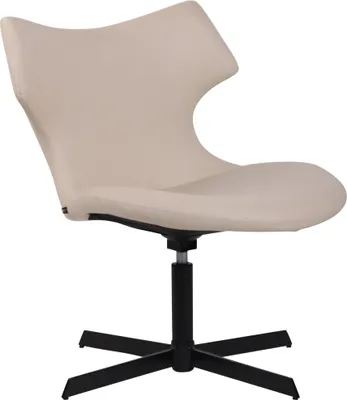 Produktbild von CLP Lounger Welland Kunstleder mit Metallgestell und Rückenlehne creme