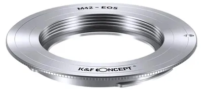 Produktbild von Objektivadapterring - M42 Objektiv auf EF/EF-S Kamerabajonett - Manuelle Fokussierung - Für DSLR Kamera - Ohne Autofokus