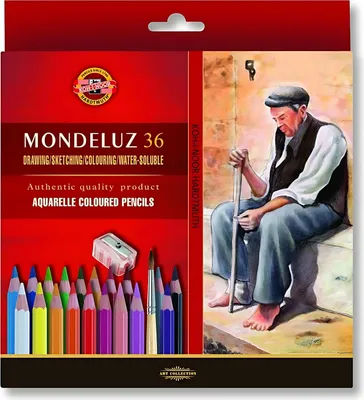 Produktbild von Aquarell- Künstlerfarbstifte  36er Set + Anspitzer und Pinsel