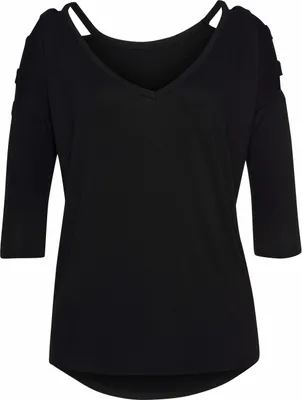 Produktbild von LASCANA 3/4-Arm-Shirt schwarz Größe 36/38