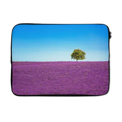 Produktbild von MuchoWow® Laptop Hülle 13 Zoll Baum - Lila - Himmel - Lavendel Laptoptasche - Laptophülle - Sleeve - Rundumschutz