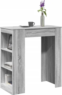 Produktbild von Bartisch mit Regal Grau Sonoma 95x47x103,5 cm Holzwerkstoff, Esstische 2024 Neu