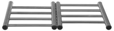 Imagen del producto de 5 Bandejas elevadoras ajustables, acero inoxidable, 22,5 x 20 cm