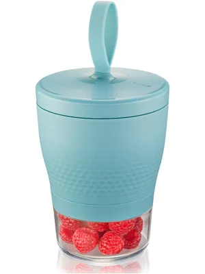 Zdjęcie produktu dla Gefu Przechowywanie żywności Foodie 075 Turkusowy Lunch Box Śniadaniówka Plastikowa Dwukomorowa, G12763