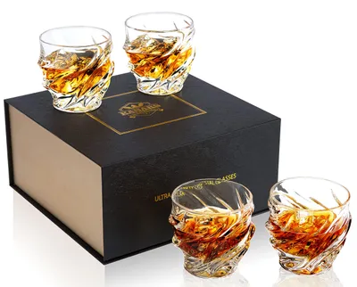 Whisky-Gläser Set 4er-Pack, Kristall, 260 ml, spülmaschinenfest