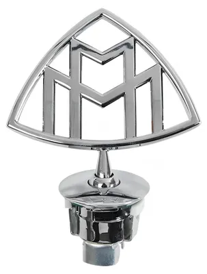 Zdjęcie produktu dla Emblemat Maybach na maskę samochodu znaczek ozdobny celownik srebrny