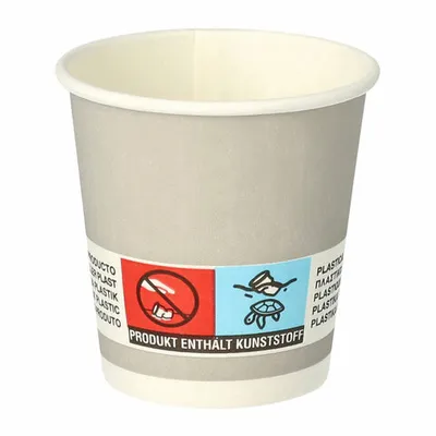 Produktbild von 80x  Trinkbecher 'Shot' Schnapsbecher aus Pappe 5 cl 50 ml silber