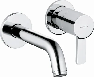 Produktbild von Kludi Zweiloch-Einhandmischer ZENTA UP, Waschtisch Ausladung Wandauslauf 230 mm chrom