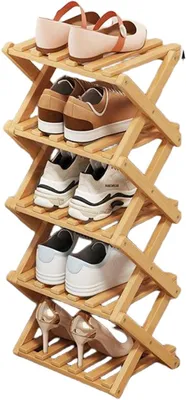 Produktbild von Schuhregal 5 Ablagen, Holz, für Flur, natur