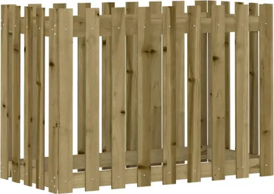 Produktbild von vidaXL Hochbeet Lattenzaun-Design 100x50x70 cm Kiefernholz Imprägniert