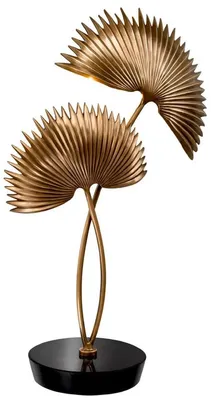 Produktbild von Casa Padrino Designer Tischleuchte Antik Gold / Schwarz 42 x 20,5 x H. 65 cm - Tischlampe mit Granitsockel - Luxus Kollektion