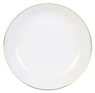 Zdjęcie produktu dla PORCELANOWY TALERZ głęboki Pearl Gold 21 cm biały