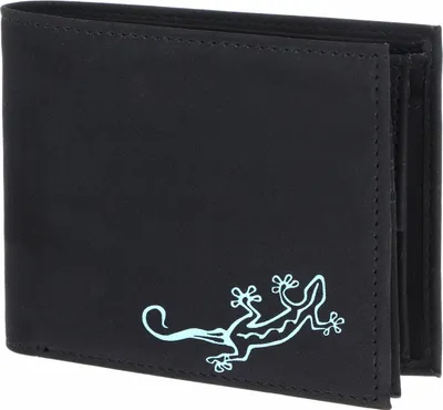 Immagine prodotto di oxmox portafoglio New Cryptan Querscheinbörse Lizard Print Cyan Black nero