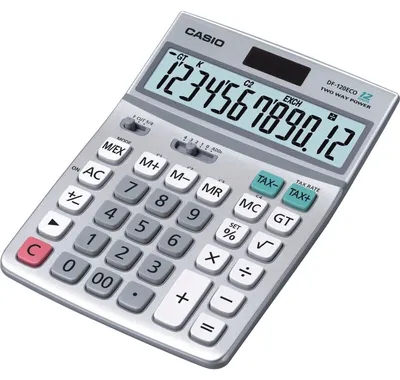 Productafbeelding van Casio® DF-120ECO: Milieuvriendelijke rekenmachine, model DF-120 ECO