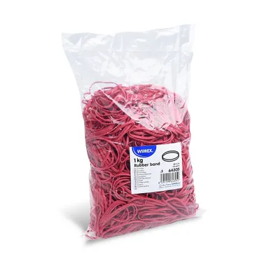 Zdjęcie produktu dla Taśmy gumowe średnica 5 cm/szerokość 3 mm/1 kg - czerwone
