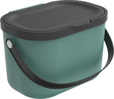 Immagine prodotto di Cestino per rifiuti organici Rotho 3,2 L Albula - Cestino per rifiuti 22,2 x 17,2 x 14,7 cm - Cestino per rifiuti con coperchio - Cestino per rifiuti con maniglie - Cestino per rifiuti organici da cucina