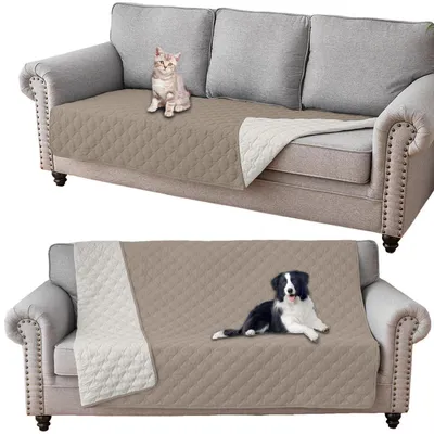 Obrázek produktu pro Potah na pohovku, nepromokavý, jako deka pro psy, rozměry 173x208 cm, barva khaki