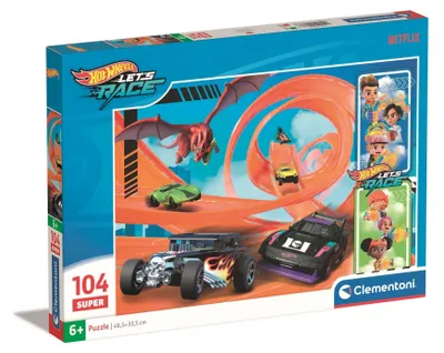 Immagine prodotto di Clementoni Puzzle 104 pezzi SuperKolor Hot Wheels 25776