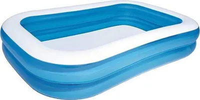 Produktbild von Opblaasbaar Familienasschiff. 262 x 175 x 51 cm blauw/weiss.