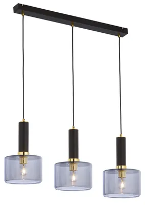 Obrázek produktu pro Závěsné svítidlo VANES, černé kouřové, 3xE27x40W, kov, rozměry: 80x77x20 cm, IP20, Jupiter
