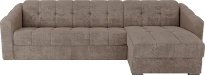 Produktbild von Eckschlafsofa mit Matratze - Strukturstoff - Taupe - Liegefläche 160 cm - Matratze 18 cm - DARIELO
