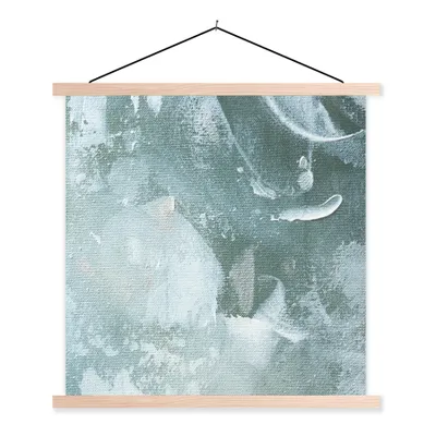Produktbild von MuchoWow® Textilposter Acrylfarbe - Abstrakt - Design 120x120 cm mit holzfarbenen Rahmen - Textil-Poster