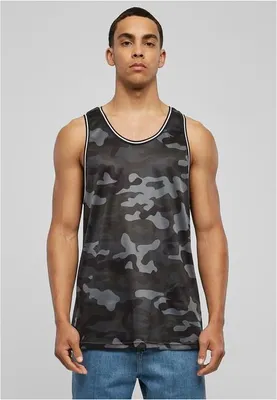Zdjęcie produktu dla Urban Classics - MESH Tank Top ciemnoszary camo - 4XL