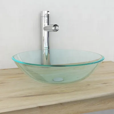 Zdjęcie produktu dla vidaXL Umywalka ze szkła hartowanego 42 cm przezroczysta