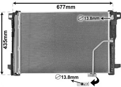 Produktbild von VAN WEZEL 30005450 Kondensator Klimaanlage Klimakondensator passend für MERCEDES-BENZ C-Klasse Limousine (W204) +Trockner